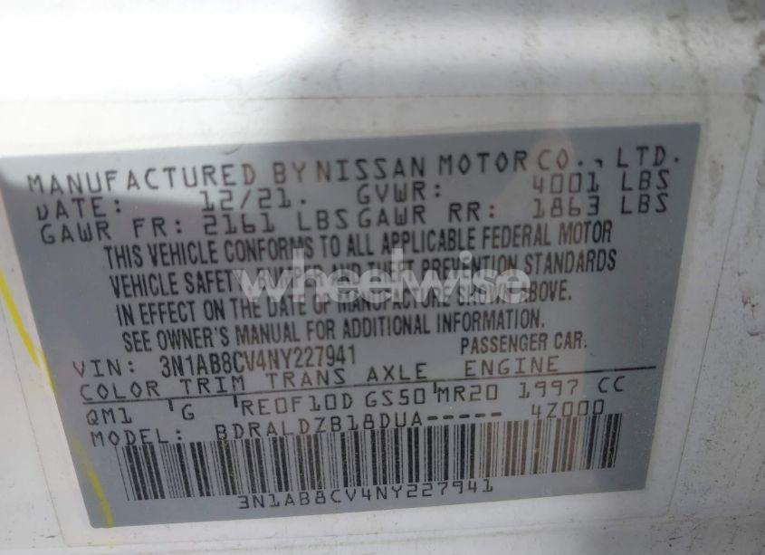 Photo 9 of 2022 Nissan Sentra SV XTRONIC CVT (VIN 3N1AB8CV4NY227941)