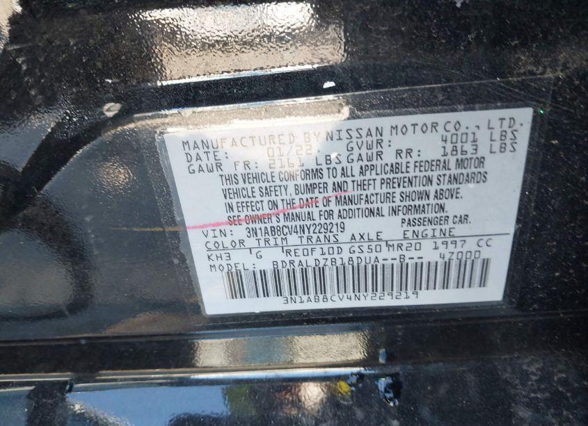 Photo 9 of 2022 Nissan Sentra SV XTRONIC CVT (VIN 3N1AB8CV4NY229219)