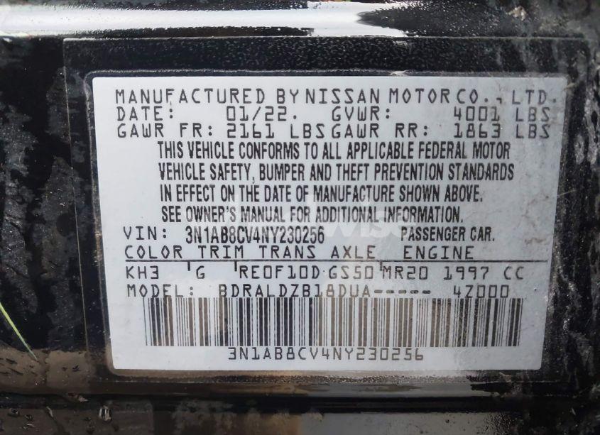 Photo 9 of 2022 Nissan Sentra SV XTRONIC CVT (VIN 3N1AB8CV4NY230256)