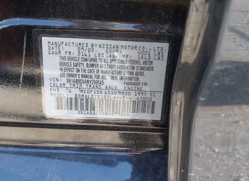 Photo 9 of 2022 Nissan Sentra SV XTRONIC CVT (VIN 3N1AB8CV4NY299545)