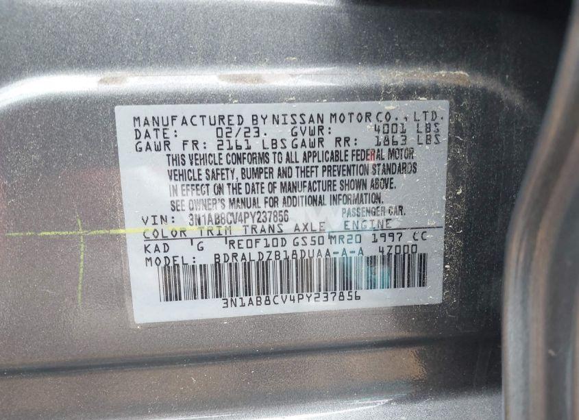 Photo 9 of 2023 Nissan Sentra SV XTRONIC CVT (VIN 3N1AB8CV4PY237856)