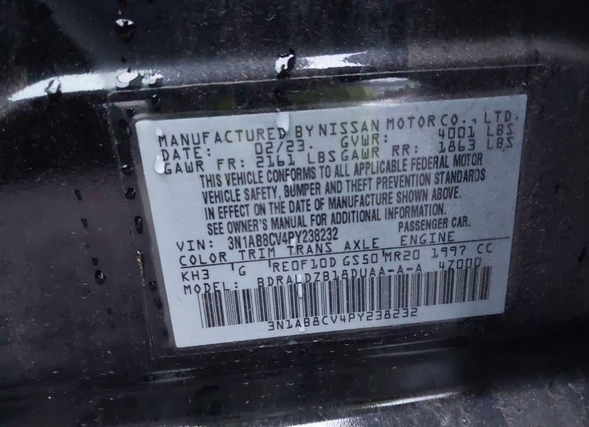 Photo 9 of 2023 Nissan Sentra SV XTRONIC CVT (VIN 3N1AB8CV4PY238232)