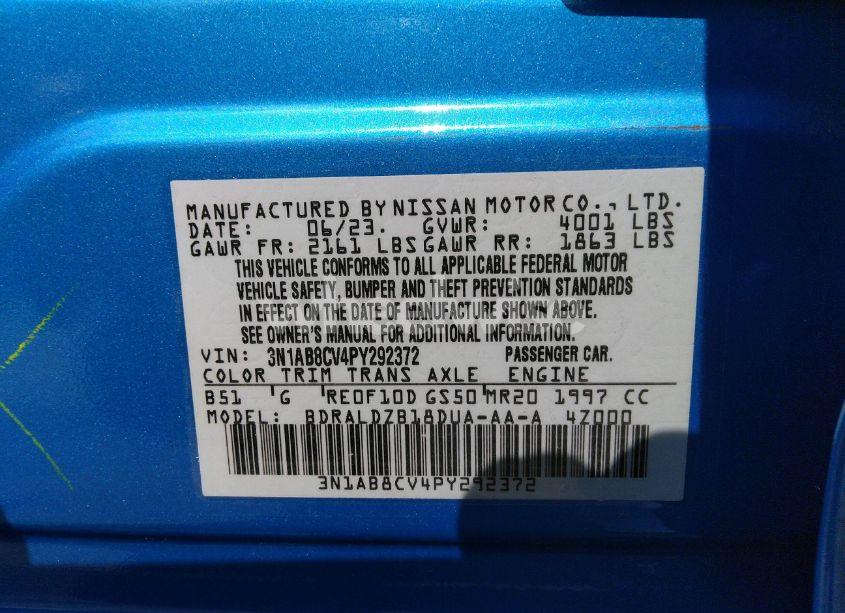 Photo 9 of 2023 Nissan Sentra SV XTRONIC CVT (VIN 3N1AB8CV4PY292372)