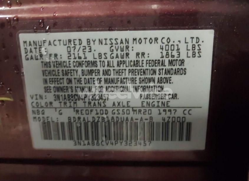 Photo 9 of 2023 Nissan Sentra SV XTRONIC CVT (VIN 3N1AB8CV4PY323457)