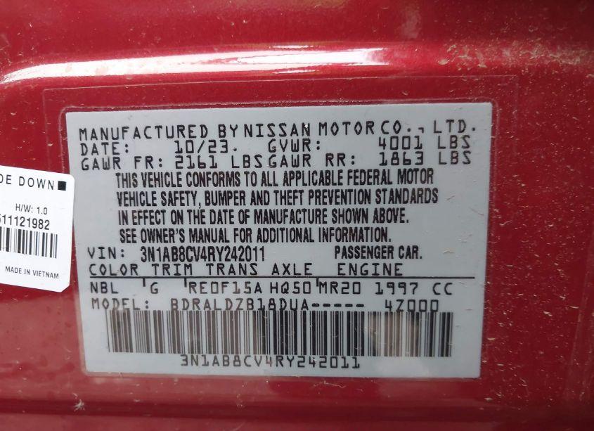 Photo 9 of 2024 Nissan Sentra SV XTRONIC CVT (VIN 3N1AB8CV4RY242011)