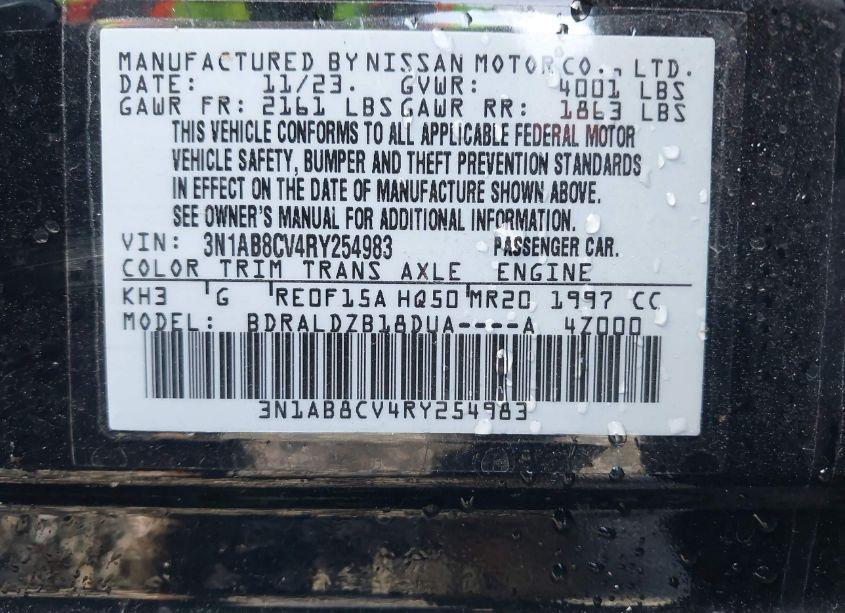 Photo 9 of 2024 Nissan Sentra SV XTRONIC CVT (VIN 3N1AB8CV4RY254983)