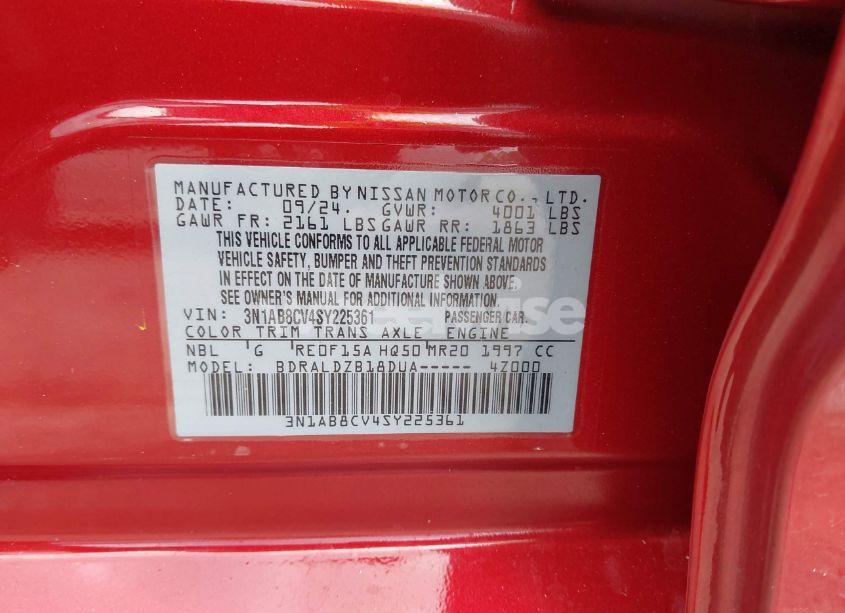 Photo 9 of 2025 Nissan Sentra SV (VIN 3N1AB8CV4SY225361)