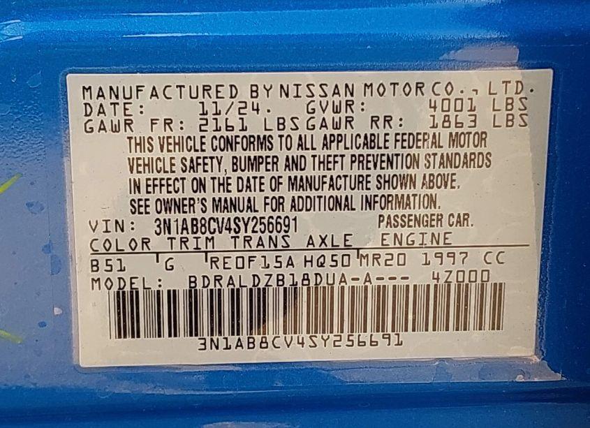 Photo 9 of 2025 Nissan Sentra SV (VIN 3N1AB8CV4SY256691)