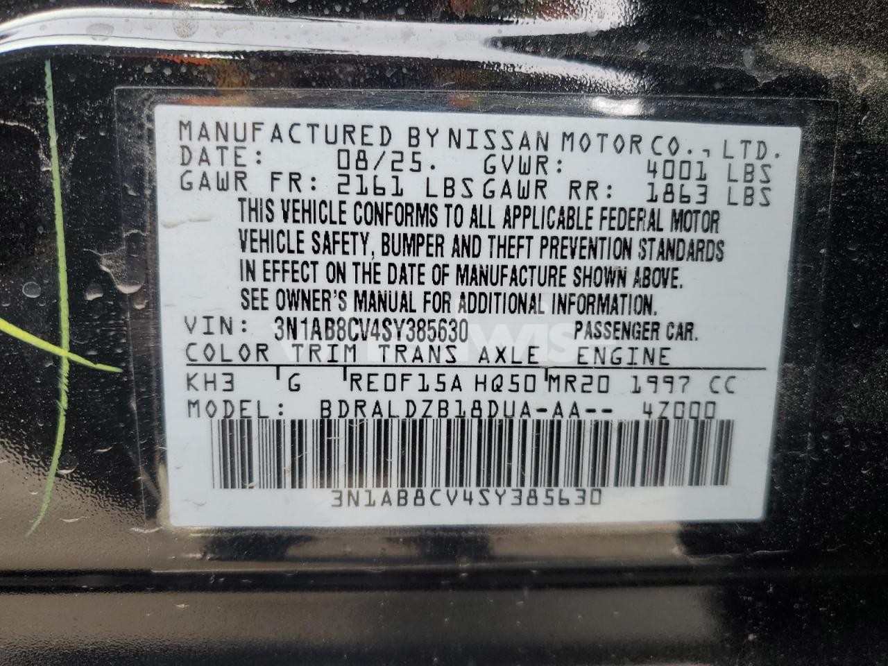 Photo 12 of 2025 NISSAN SENTRA SV (VIN 3N1AB8CV4SY385630)