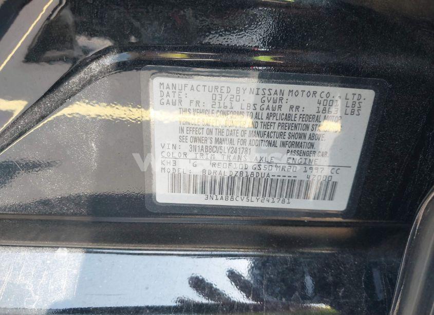 Photo 9 of 2020 Nissan Sentra SV XTRONIC CVT (VIN 3N1AB8CV5LY241781)