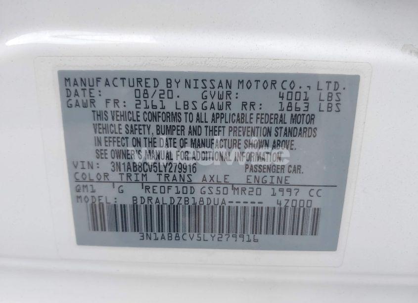 Photo 9 of 2020 Nissan Sentra SV XTRONIC CVT (VIN 3N1AB8CV5LY279916)