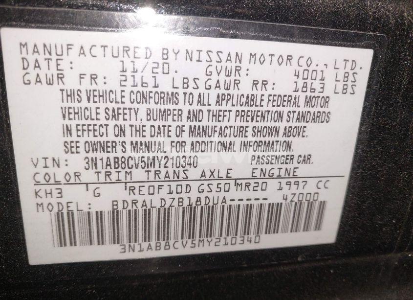 Photo 9 of 2021 Nissan Sentra SV XTRONIC CVT (VIN 3N1AB8CV5MY210340)