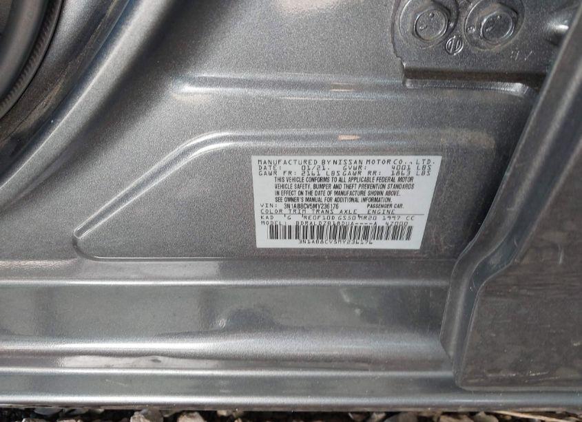 Photo 9 of 2021 Nissan Sentra SV XTRONIC CVT (VIN 3N1AB8CV5MY236176)