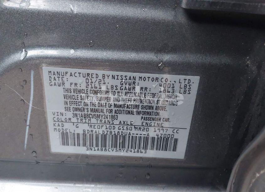 Photo 9 of 2021 Nissan Sentra SV XTRONIC CVT (VIN 3N1AB8CV5MY241863)