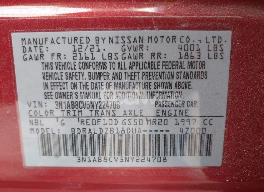 Photo 9 of 2022 Nissan Sentra SV XTRONIC CVT (VIN 3N1AB8CV5NY224708)