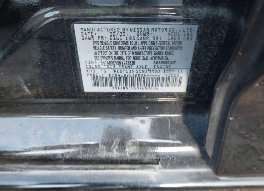 Photo 9 of 2022 Nissan Sentra SV XTRONIC CVT (VIN 3N1AB8CV5NY242836)