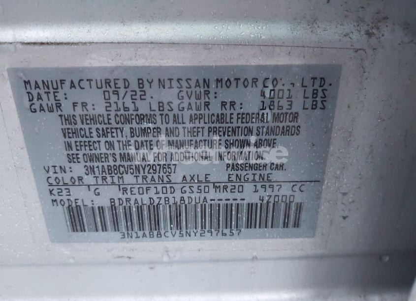 Photo 9 of 2022 Nissan Sentra SV XTRONIC CVT (VIN 3N1AB8CV5NY297657)