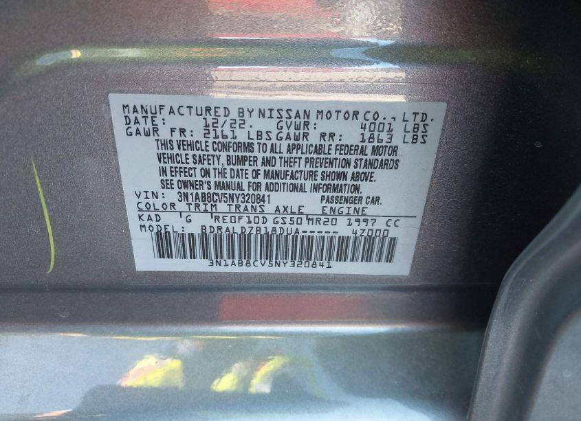 Photo 9 of 2022 Nissan Sentra SV XTRONIC CVT (VIN 3N1AB8CV5NY320841)