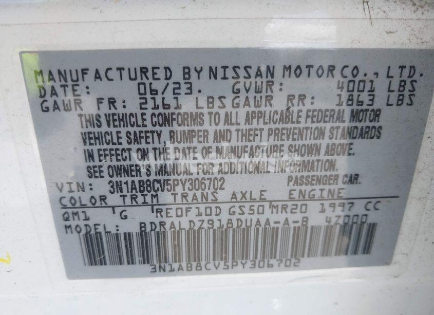 Photo 9 of 2023 Nissan Sentra SV XTRONIC CVT (VIN 3N1AB8CV5PY306702)