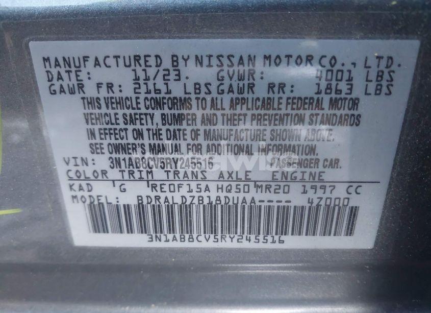 Photo 9 of 2024 Nissan Sentra SV XTRONIC CVT (VIN 3N1AB8CV5RY245516)