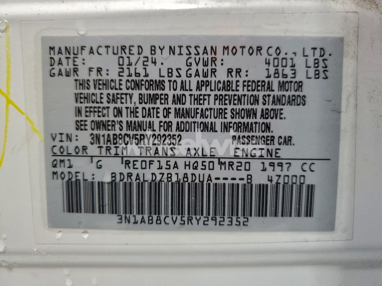 Photo 13 of 2024 NISSAN SENTRA SV (VIN 3N1AB8CV5RY292352)