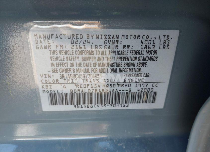 Photo 9 of 2024 Nissan Sentra SV XTRONIC CVT (VIN 3N1AB8CV5RY304953)