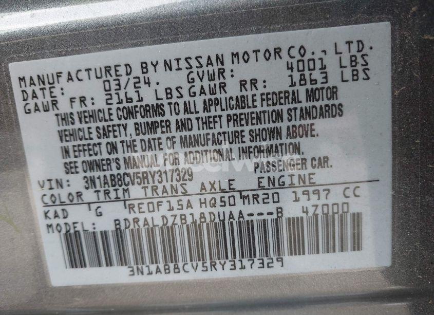 Photo 9 of 2024 Nissan Sentra SV XTRONIC CVT (VIN 3N1AB8CV5RY317329)