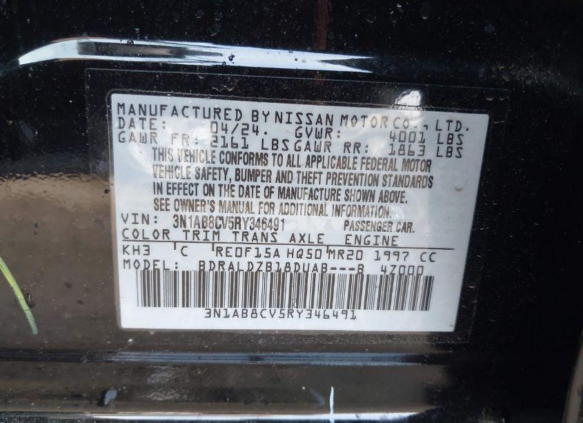 Photo 9 of 2024 Nissan Sentra SV XTRONIC CVT (VIN 3N1AB8CV5RY346491)