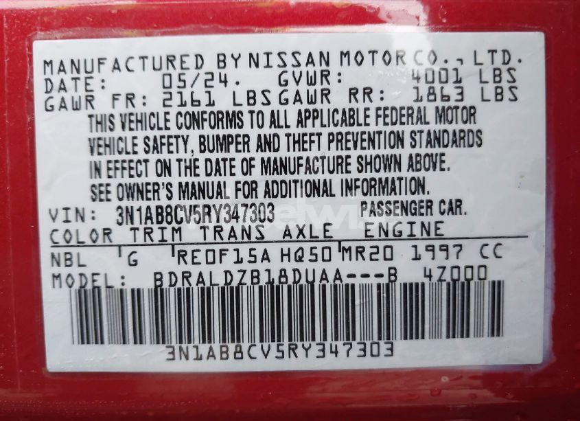 Photo 9 of 2024 Nissan Sentra SV XTRONIC CVT (VIN 3N1AB8CV5RY347303)