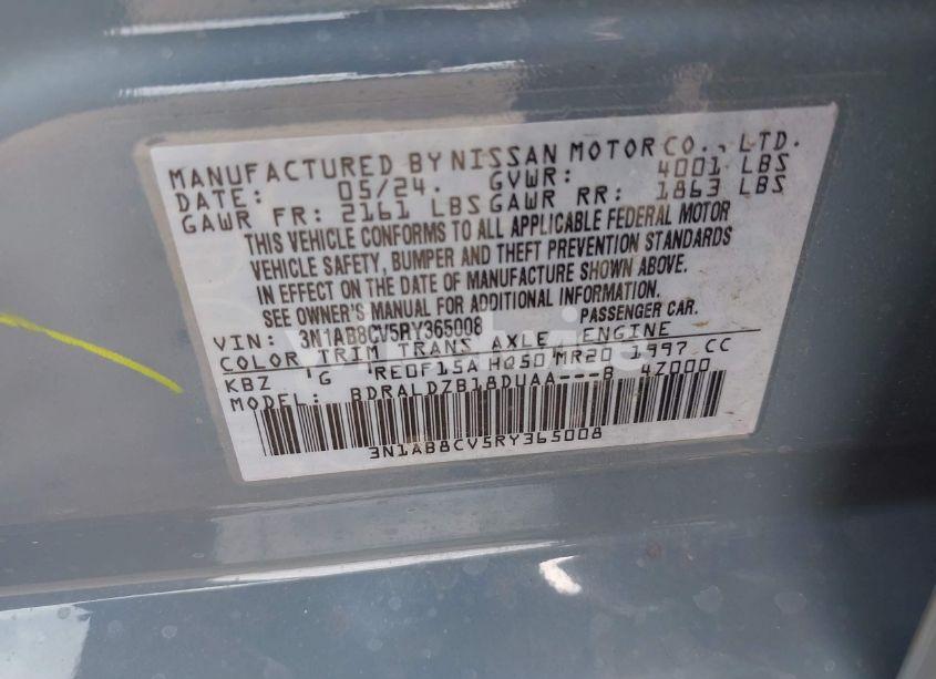 Photo 9 of 2024 Nissan Sentra SV XTRONIC CVT (VIN 3N1AB8CV5RY365008)