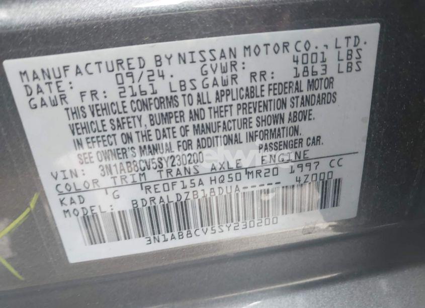 Photo 9 of 2025 Nissan Sentra SV (VIN 3N1AB8CV5SY230200)