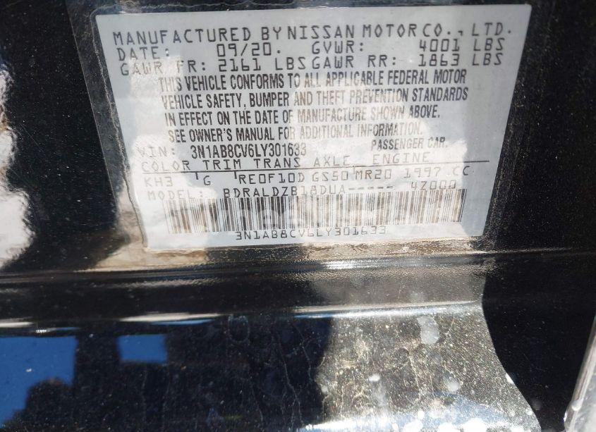 Photo 9 of 2020 Nissan Sentra SV XTRONIC CVT (VIN 3N1AB8CV6LY301633)