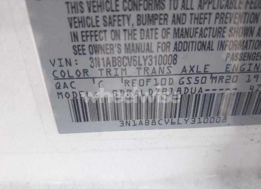 Photo 9 of 2020 Nissan Sentra SV XTRONIC CVT (VIN 3N1AB8CV6LY310008)