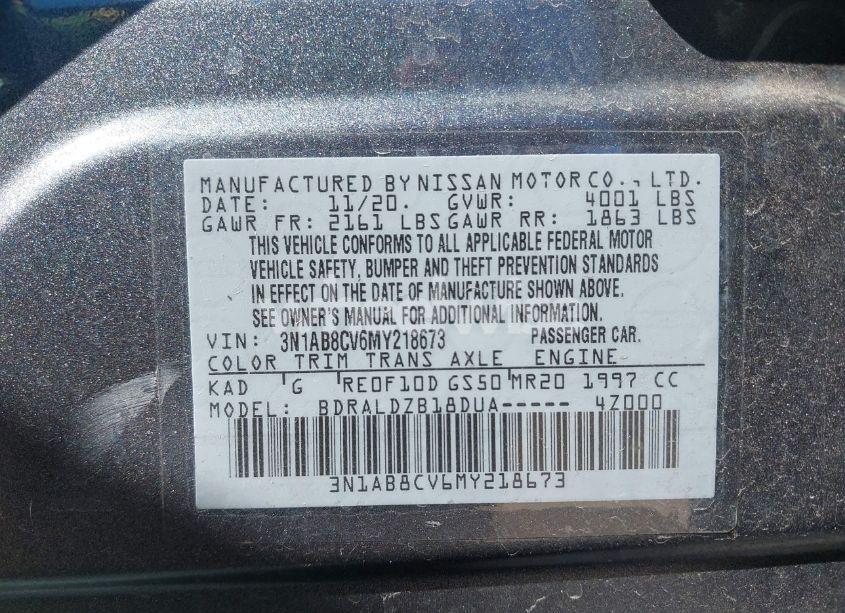 Photo 9 of 2021 Nissan Sentra SV XTRONIC CVT (VIN 3N1AB8CV6MY218673)