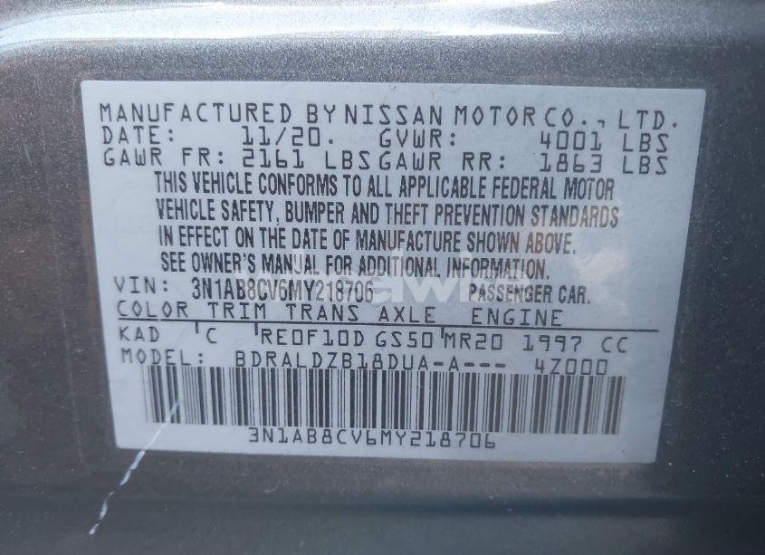 Photo 9 of 2021 Nissan Sentra SV XTRONIC CVT (VIN 3N1AB8CV6MY218706)