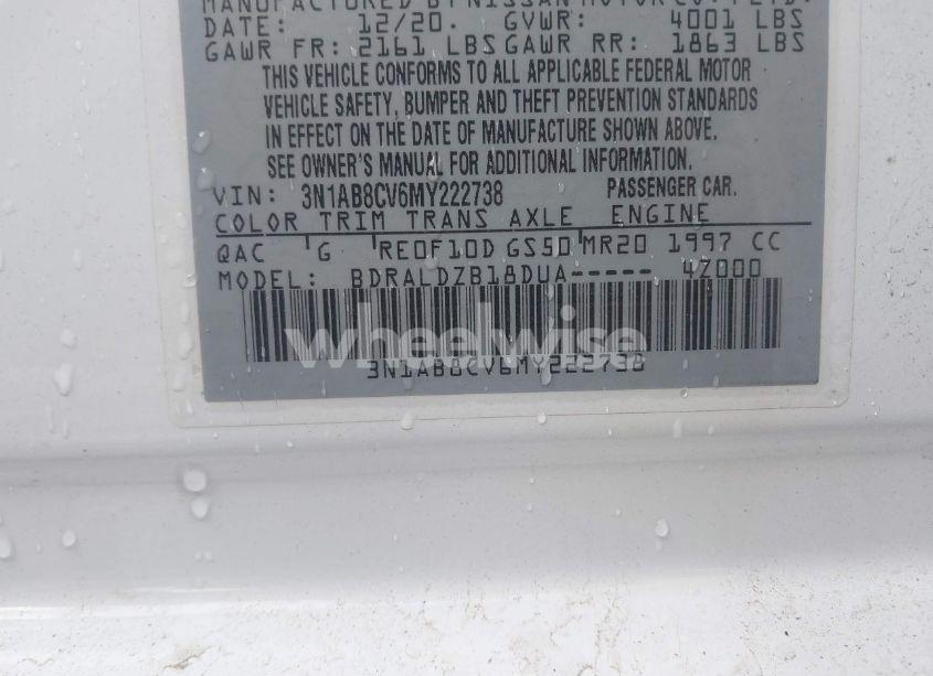 Photo 9 of 2021 Nissan Sentra SV XTRONIC CVT (VIN 3N1AB8CV6MY222738)