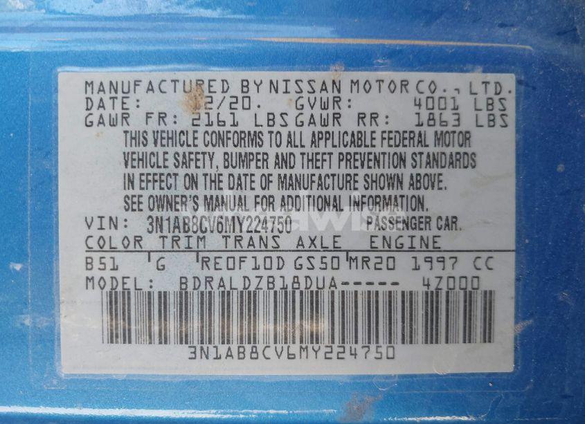 Photo 9 of 2021 Nissan Sentra SV XTRONIC CVT (VIN 3N1AB8CV6MY224750)
