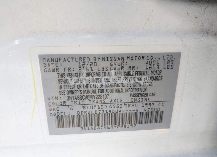 Photo 9 of 2021 Nissan Sentra SV XTRONIC CVT (VIN 3N1AB8CV6MY228197)