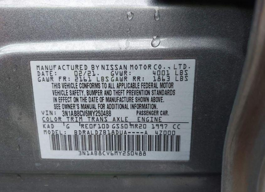 Photo 9 of 2021 Nissan Sentra SV XTRONIC CVT (VIN 3N1AB8CV6MY250488)