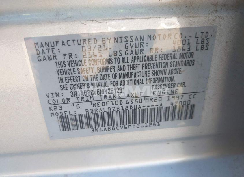 Photo 9 of 2021 Nissan Sentra SV XTRONIC CVT (VIN 3N1AB8CV6MY261281)