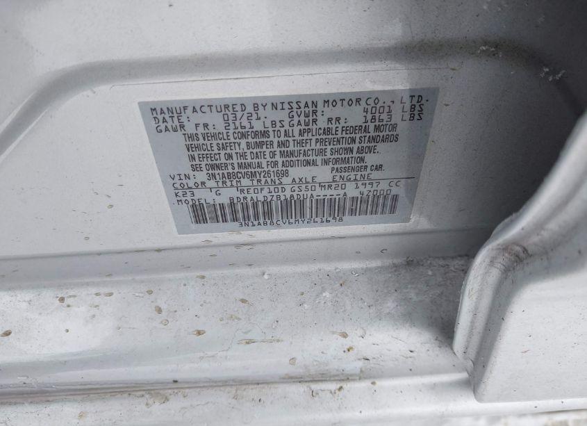 Photo 9 of 2021 Nissan Sentra SV XTRONIC CVT (VIN 3N1AB8CV6MY261698)