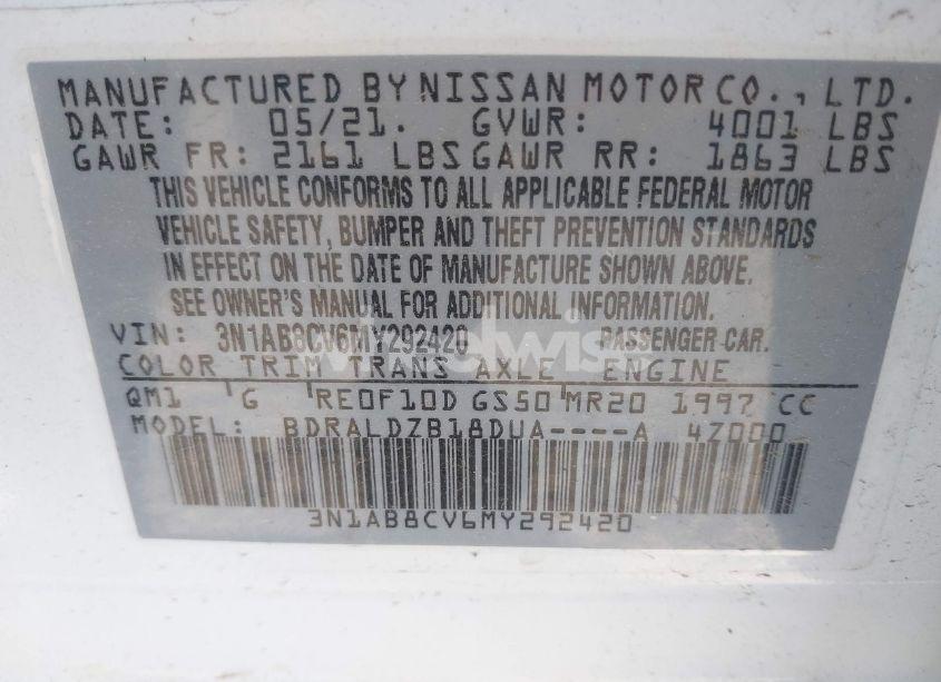 Photo 9 of 2021 Nissan Sentra SV XTRONIC CVT (VIN 3N1AB8CV6MY292420)