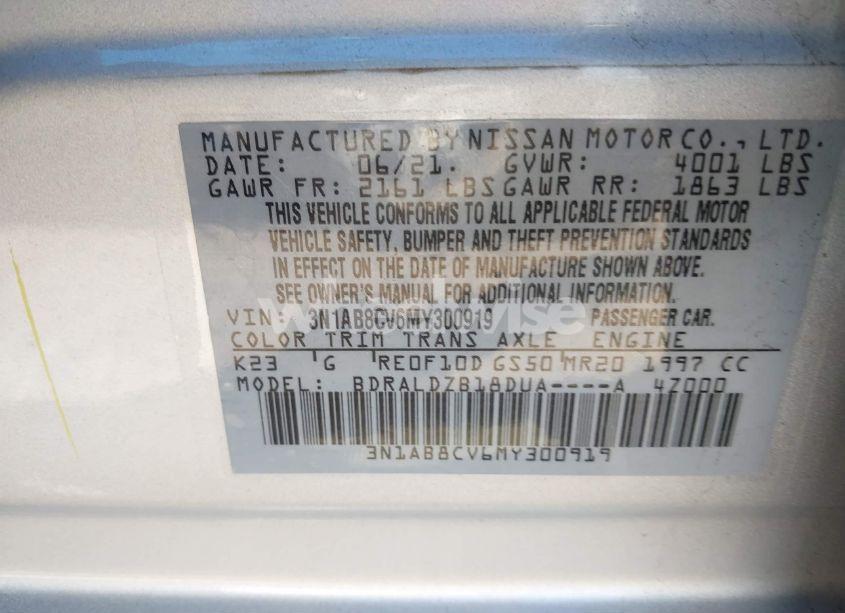 Photo 9 of 2021 Nissan Sentra SV XTRONIC CVT (VIN 3N1AB8CV6MY300919)