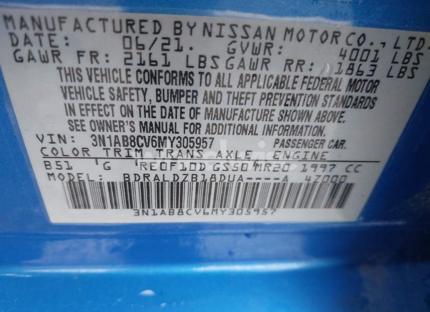 Photo 9 of 2021 Nissan Sentra SV XTRONIC CVT (VIN 3N1AB8CV6MY305957)