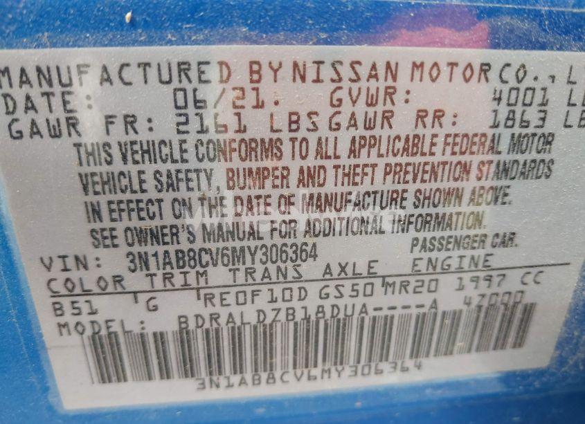 Photo 9 of 2021 Nissan Sentra SV XTRONIC CVT (VIN 3N1AB8CV6MY306364)