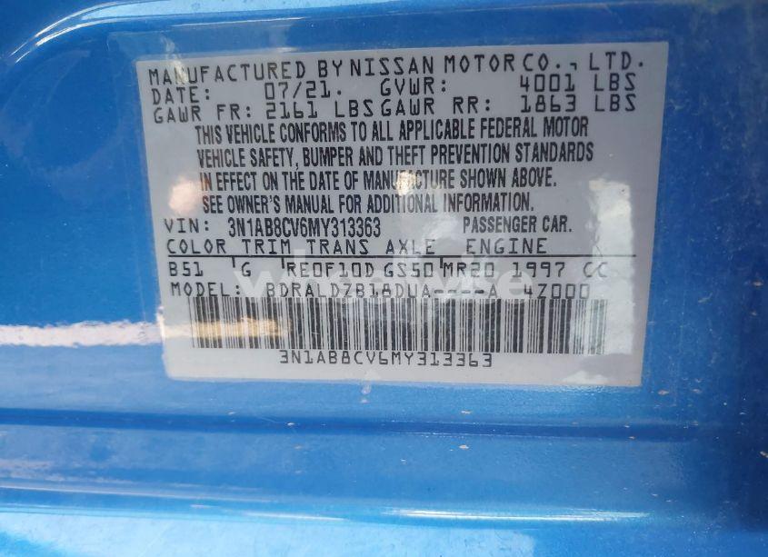 Photo 9 of 2021 Nissan Sentra SV XTRONIC CVT (VIN 3N1AB8CV6MY313363)