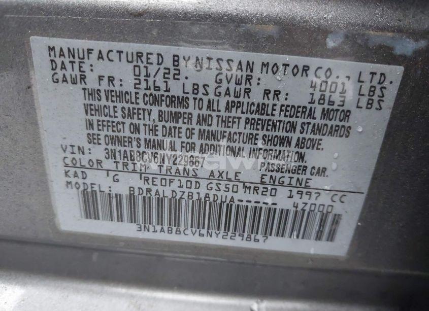 Photo 9 of 2022 Nissan Sentra SV XTRONIC CVT (VIN 3N1AB8CV6NY229867)