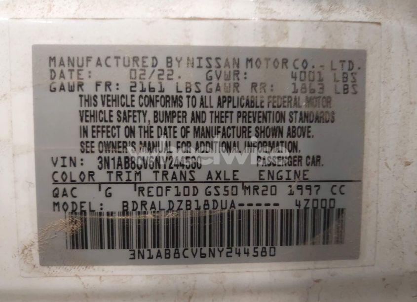 Photo 9 of 2022 Nissan Sentra SV XTRONIC CVT (VIN 3N1AB8CV6NY244580)