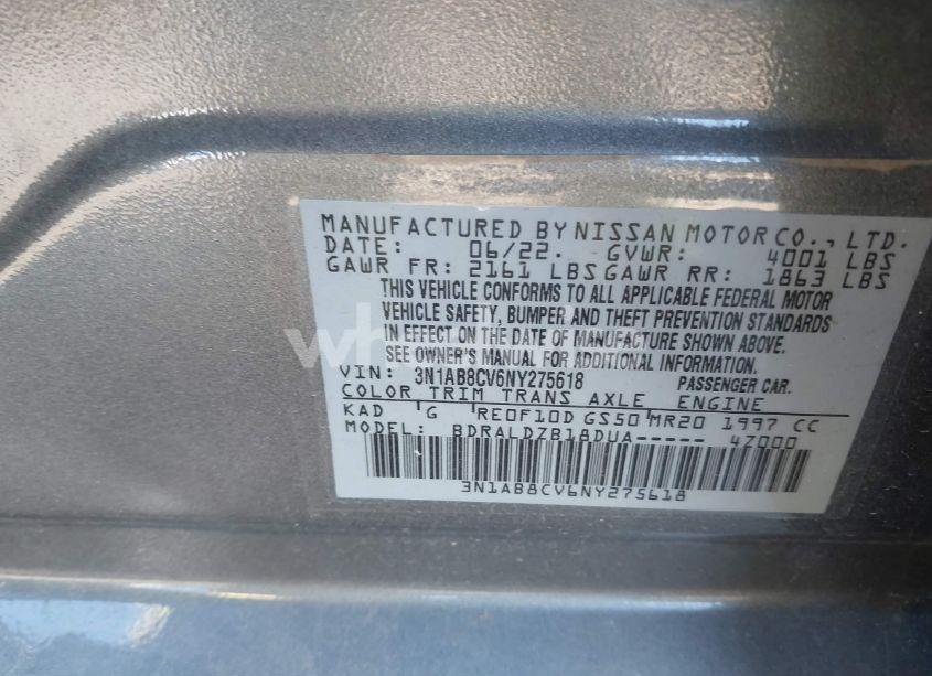 Photo 9 of 2022 Nissan Sentra SV XTRONIC CVT (VIN 3N1AB8CV6NY275618)