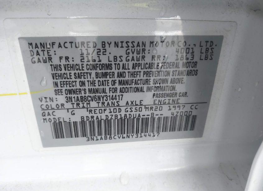 Photo 9 of 2022 Nissan Sentra SV XTRONIC CVT (VIN 3N1AB8CV6NY314417)